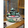 创意喷泉流水摆件招财风水球水景，加湿器中式风水轮客厅桌面小鱼缸