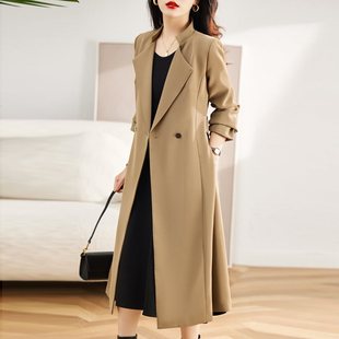 中长款西装外套女2023秋季设计感韩版修身时尚气质休闲小西服