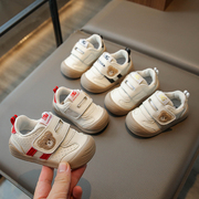 男宝宝学步鞋春秋0-1-2-岁女童透气单鞋婴儿防滑软底加绒单鞋
