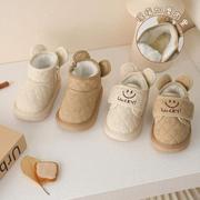 防滑幼儿宝12棉鞋冬季一岁月学婴儿-软底宝步SWN7565202婴3靴