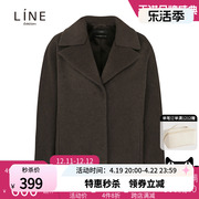 line女装韩国商场同款秋季短款常规毛呢夹克外套AHJKKK0200