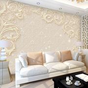 欧式电视背景墙壁纸客厅沙发简约大气，壁布8d无缝环保浮雕影视墙画