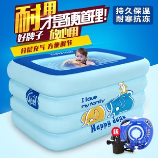 婴儿充气游泳池家用方形充气1-3岁小孩，儿童游泳桶幼儿新生儿宝宝