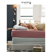 简约纯色棉床单单人床笠席梦思保护罩 家用男女床套防滑固定床品