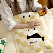 熊猫抱枕被子两用二合一午睡毯子办公室枕头空调被汽车载靠枕折叠