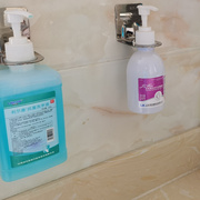 JIH3洗洁精挂架免打孔皂液器放洗发水沐浴露架不锈钢壁挂洗手