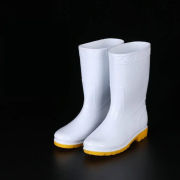 飞尔雨鞋足部防护纯色工作鞋牛筋底胶鞋食品厂雨靴筒高15CM-432