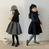 18秋冬季女童装韩版拼接蓬蓬，长袖连衣裙中大儿童，空气棉俏皮娃娃裙