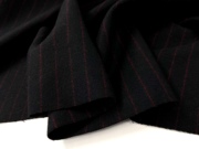 进口薄款黑色竖条纹，羊毛呢毛料面料秋冬半裙外套套装西装布料