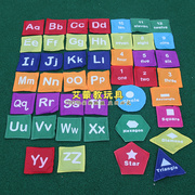 幼儿园儿童投掷包图案(包图案，)英文字母数字沙包彩色，防水布沙包游戏丢沙包