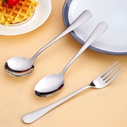 304不锈钢勺子 高档家用调羹高颜值西餐勺长柄汤勺儿童学生吃饭勺