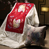 中式刺绣抱枕被子两用二合一汽车抱枕毯子加厚办公室午睡枕可定制