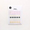 韩国sonia贴纸plain.70彩色圆点，标记标签贴手帐素材装饰贴3张