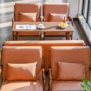 新网红主题餐厅奶茶店咖啡厅桌椅组合酒吧卡座沙发椅甜品店洽谈商