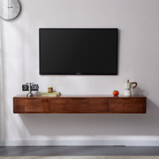 壁挂电视柜实木悬挂桌子小户型，收纳客厅影视背景墙，悬空式电视机柜