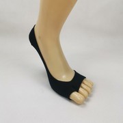 10双装二趾隐形袜女硅胶防掉跟纯棉，黑色隐形船袜夏季低帮超浅口袜