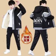 秋冬季男士套装，男学生韩版两件套冬天外套，男青少年潮流一套衣服