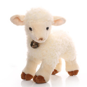 新可爱仿真小绵羊白色小羊公仔毛绒玩具玩偶抱枕六一儿童礼物送女