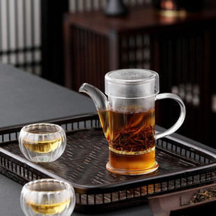 梓童红茶专用茶具玻璃泡茶器，双耳杯红茶，普洱茶花茶茶壶套装