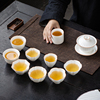 汝窑开片可养主人杯茶杯子冰裂陶瓷，茶具个人品茗杯茶盏羊脂玉白瓷