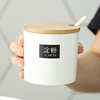 可定制Logo日式厨房用品家用玻璃调料盒陶瓷调味罐盐罐调料瓶套装