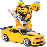 变形玩具机器人金刚5 变身大黄蜂汽车模型变3变4系列男孩互动