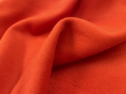 细腻垂感高含毛 橘红色顺毛羊绒羊毛毛料布料大衣斗篷汉服面料