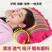 决明子颈椎枕头修复颈椎专用枕头荞麦皮护颈枕成人反弓矫正圆枕芯