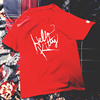 日系可爱凯蒂猫卡通字母logo印花红色上衣女圆领洋气春夏短袖t恤