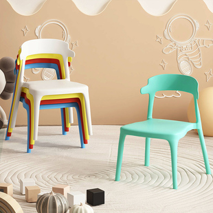 儿童椅子靠背家用塑料加厚小凳子，幼儿园小餐桌，小孩写字椅儿童餐椅