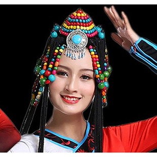 藏族演出头饰藏族婚礼，摄影头饰藏服搭配头饰，手工制作