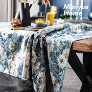 蔓越家  法式复古油画风高级感艺术餐桌布茶几垫布长方形北欧台布
