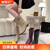 四季时尚雨鞋女款高筒防滑耐磨中筒加绒短筒雨靴厨房水鞋成人韩版