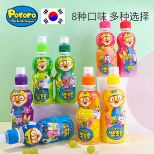 pororo啵乐乐儿童饮料韩国进口网红果汁草莓整箱24瓶饮品啵啵乐