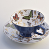 妙home欧式轻奢咖啡杯，英式下午茶杯骨瓷蝴蝶，描金茶具陶瓷红茶杯碟