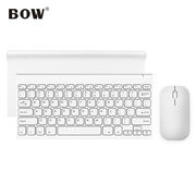 航世(bow)hw086-2s金属，无线充电键盘鼠标，套装超薄便携办公键鼠