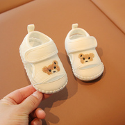 婴儿鞋子夏款0-6-12月婴幼儿学步鞋软底夏季一岁男宝宝凉鞋包头女