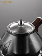 左茗右器烟灰色玻璃茶壶家用泡，茶壶茶水分离透明易泡壶红茶泡茶器