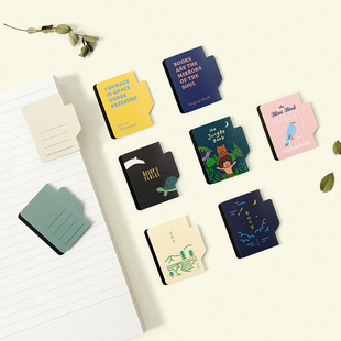 韩国bookfriends复古书本造型创意装饰磁性书签索引分页标记书夹