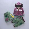 宝宝冬装套装0-1234岁男小童，加绒加厚卫衣三件套女婴儿，冬季棉衣服