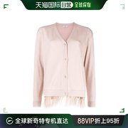 香港直发parosh女士，粉色长袖单排扣毛衣潮流时尚百搭d520052lown