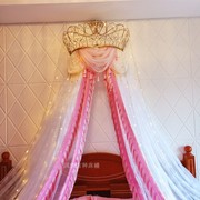 风情万种床幔公主可爱欧式宫廷床头，纱帘儿童房，装饰背景纱蕾丝粉嫩