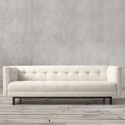 美式实木沙发北欧布艺沙发组合现代简约单双三人沙发美式客厅家具