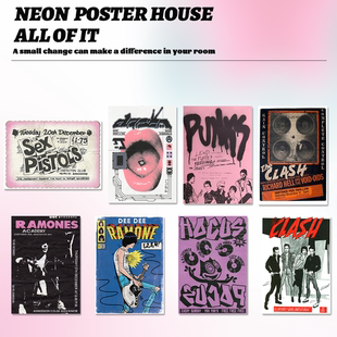 美式卡童摇滚rock乐队海报朋克punk卧室酒吧工作室装饰画壁纸