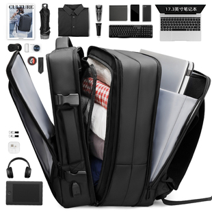 马可·莱登商务双肩包男士(包男士)出差旅行背包旅游通勤电脑包大容量书包