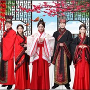 中式汉服婚服中国风，嫁衣情侣装红色古装霸气古风，男青年改良婚礼服