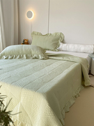 床盖三件套纯棉全棉四季通用夹棉韩式高端现代床裙床单床罩防尘罩