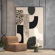 抽象艺术客厅装饰画现代简约落地画玄关挂画高级感几何黑白墙壁画
