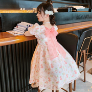 女童夏装连衣裙2023韩版洋气，儿童夏季裙子女孩中大童公主裙潮
