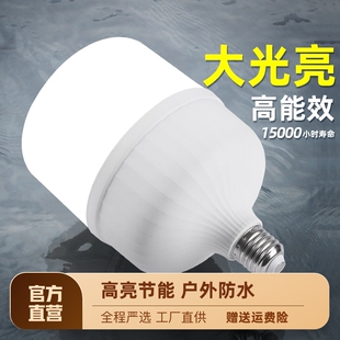led节能灯泡家用省电照明球泡e27螺口螺旋大功率，白光防潮防水灯